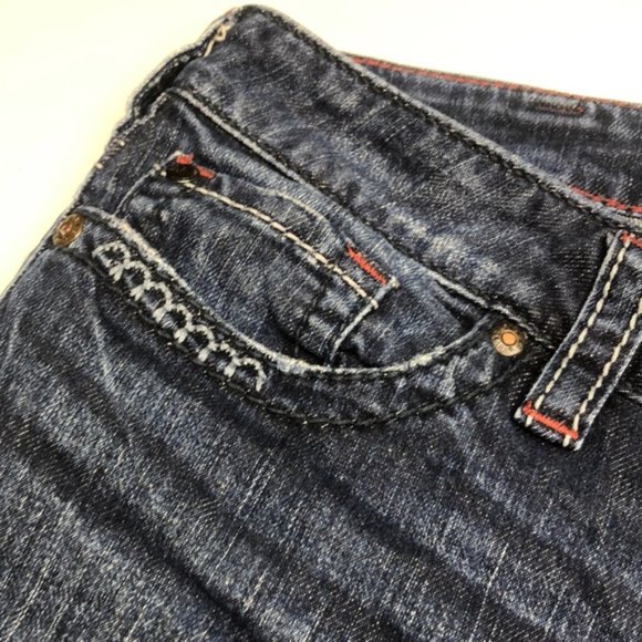 VINTAGE SILVER SANTORINI CROP JEANS 32x27 🦋 - Picture 5 of 13